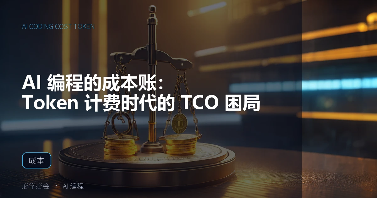 AI 编程的成本账:Token 计费时代的 TCO 困局