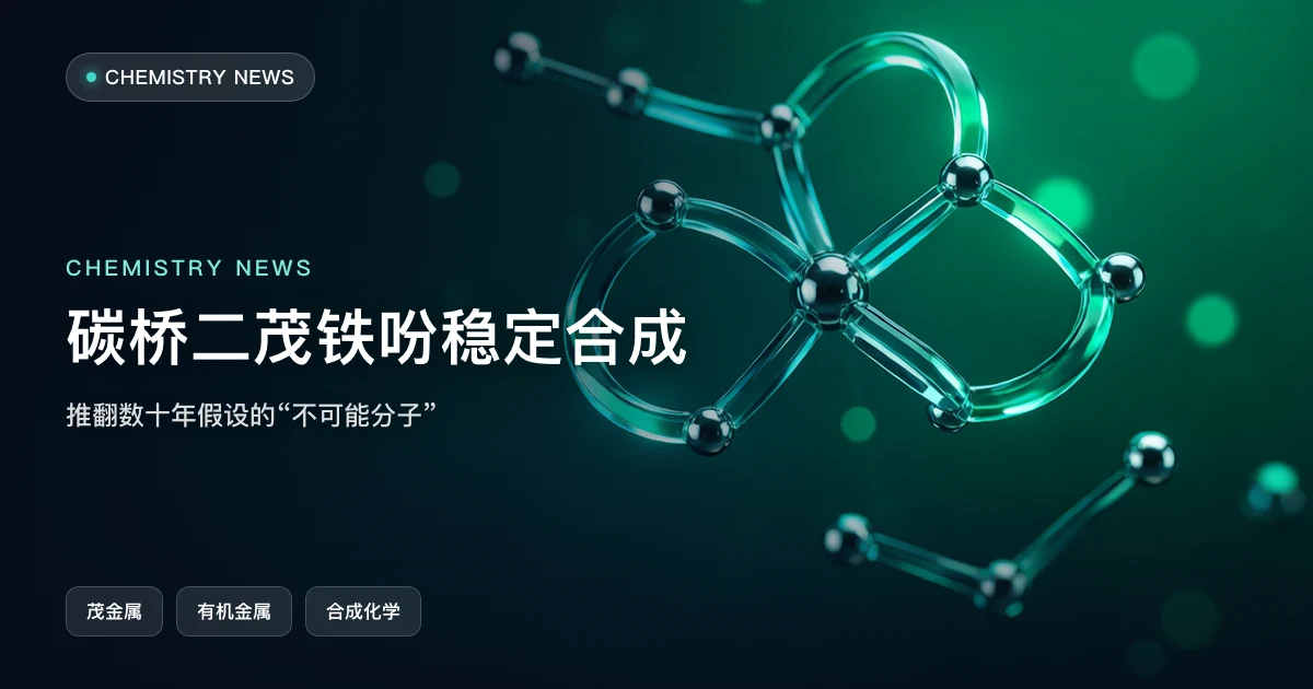 "不可能存在"的分子:德国科学家稳定合成碳桥二茂铁吩