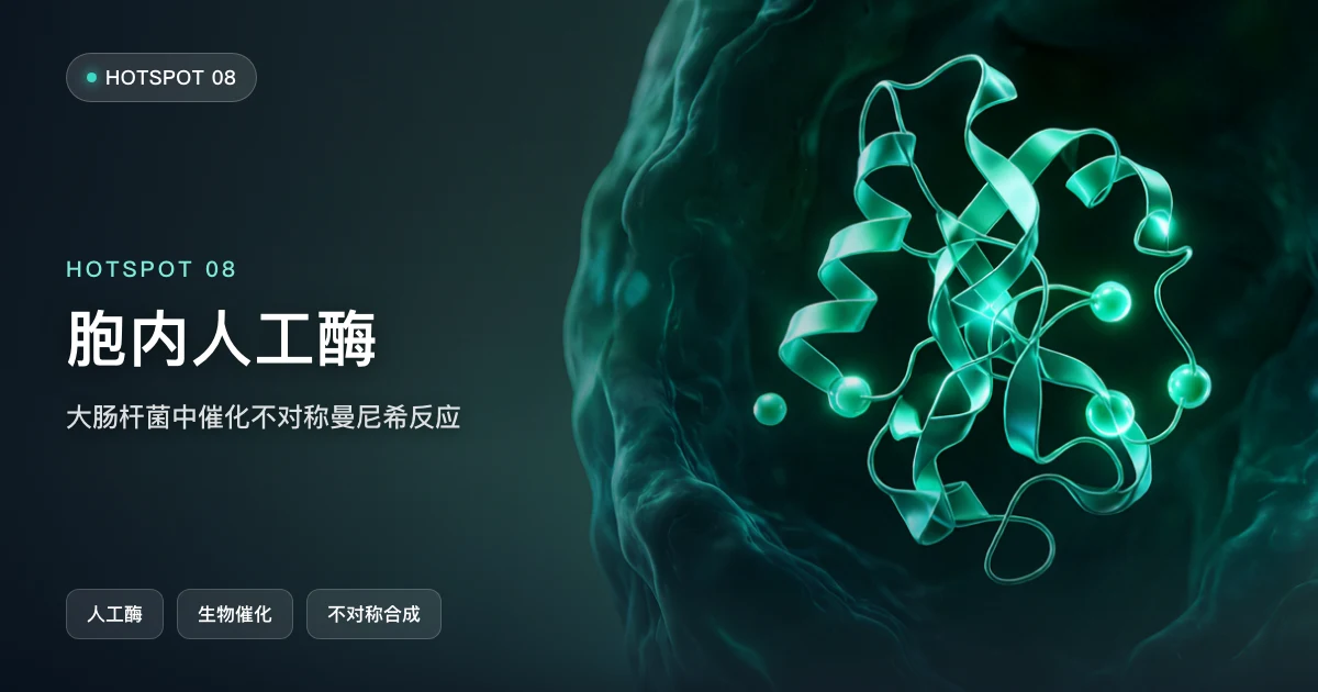 胞内人工酶:大肠杆菌中催化不对称曼尼希反应